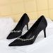1926-A2 Fashion Banquet Heels With Thin Shallow Mouth, Sharp Point, Silk, Water Diamond, Slimming High Heels, Single_vogvips.com
