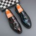New Hairstylist Business Casual British Pointed Toe Men's Thick Sole Patent Height Increasing Leather Shoes Nightclub_vogvips.com