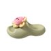 Women's Flat Sandals Summer Cute Comfy Versatile Milk Color Slides For Ladies Indoor Outdoor Wear Youthful Sweet Style_vogvips.com