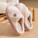 Autumn Winter Indoor Home Warm Non-Slip Plush Cotton Couple Slippers Women's Thickened Maternity Shoes_vogvips.com