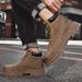 European Warm Series Men's Martin Winter Outdoor Casual Work Shoes Genuine Leather Thick Sole Height Increasing Yellow Boots_vogvips.com