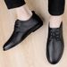 Men's Casual Leather Shoes Large Size Lazy Shoes Lace-up Casual Men's Shoes Tide Driving Lazy_vogvips.com