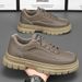 Autumn Men's Breathable Work Shoes, Men's Trendy Versatile Thick-Soled Sports Casual Sneakers, Leather Shoes, Martin Boo_vogvips.com