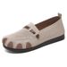 Women's Casual Spring With Flat Bottom And Shallow Mouth, One Foot Kick, Mother's Shoes, Fly Woven Breathable Soft Sole,_vogvips.com