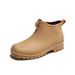 Voyage 2025 Cross-Border Japan-Korea Low-Cut Fashion Waterproof Boots Outdoor Couple Non-Slip Fleece-Lined New Rain Shoes Short_vogvips.com