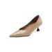 Women's Pointed-Toe Stiletto Pumps – Elegant PU Leather Court Shoes With Comfortable Mid Heel For Office & Daily Wear Comfortable And Versatile_vogvips.com