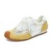 Genuine Leather Lace Dexun Shoes For Women 2025 Spring New Style With Skirt Mesh Breathable Pearl All Match Forrest Gump Shoes Sneakers_vogvips.com