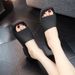 Women’s Shoes Thick Soled High Heeled Outdoor Wear Summer Wedge Heeled Heightened Beach Non Slip Sandals For Women Home Indoor Platform Slippers_vogvips.com