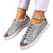 Plus Size Fashion Patchwork Casual Shoes For Women 2025 New Sequin Round Toe Lace-up Slip-on Sneakers_vogvips.com