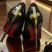 Ultra-fiber Leather Lady's Sword Of Power, Big Heroine, Blade, Scepter, High Heels, Authority Royal Sister Style Snake Pattern Red Sole Shoes_vogvips.com