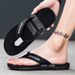 RIHANR Flip Flops For Men In Summer Wear Anti-slip Trendy Sandals Soft Sole Comfortable Beach Shoes Personalized Foot-clip Slipp_vogvips.com