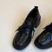 Leather Round Head Lace-up Loafers Commuting Thick Heel Small Leather Shoes Women's Single Shoes_vogvips.com