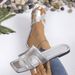 Summer With Square Toe Open Toe, Versatile European And American Style, Non-slip, Simple Flat Sandals, Fashionable Beach_vogvips.com