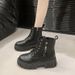 Women's Martin 2025 Autumn New British Style Short Thin Thick-Soled Casual Single Boots_vogvips.com