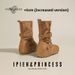 Vintage Belt Buckle Suede Mid-Calf 2025 Winter New Height-Increasing Motorcycle Short British Thick-Soled Western Boots_vogvips.com