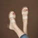 2026 New 6cm Super Soft Leather Soft Sole With Fish Mouth Sandals Women's Summer Wear Thick Heel High Heel Roman Shoes_vogvips.com