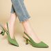 088 Foreign Trade European Last Pointed High Heels Thin Heel Solid Color Velvet Closed Toe Backless French Style_vogvips.com