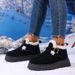 Women's Shoes Thick Soled Snow Boots For Women, Winter Fleece Lined Meridian Loafers_vogvips.com