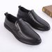 Men's business casual leather shoes cover feet comfortable bright face middle-aged and elderly men's shoes_vogvips.com