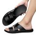New Men's Fashionable Made Of Genuine Leather Material, Rubber Soft Sole, Summer Anti Slip And Wear-resistant Sandals_vogvips.com