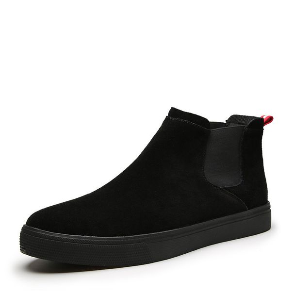 European Warm Series Winter Martin For Men With Fleece Lining, Korean Style High-Top Shoes, Warm British Short Boots_vogvips.com