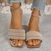 Luxury Dign Pearls Beaded Flat Sandals Summer 2026 Comfortable Soft Sole Square Toe Slippers Women Beach Non Slip_vogvips.com