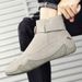 Large Size Men's Martin Boots Autumn Side Zipper High Top Men's Shoes Outdoor Casual Hand Sewn Leather Boots_vogvips.com