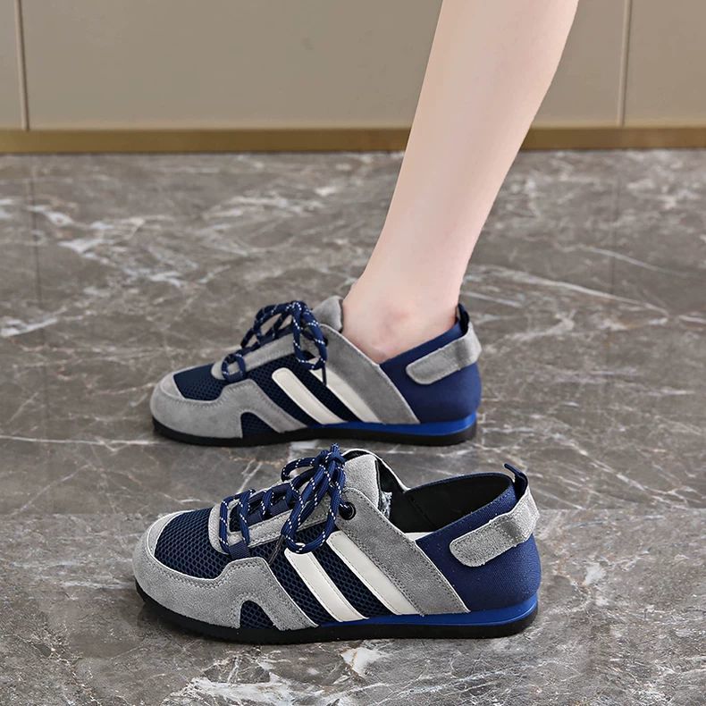 Women's Mesh Breathable 2026 New Summer Retro Flat German Training Shoes Soft-soled Casual Sneakers_vogvips.com