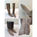 Elegant Taupe Stacked Knee High Boots Pointed Toe Chunky Heel Slim Fit Riding Boots For Fall Winter Slimming Pointed Toe Slouch Boots, High Top Boots_vogvips.com