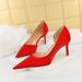 3226-A1 Style Sexy Nightclub Slim Shadow Stripe Zebra Fine High Heel Shallow Cut Side Hollow Women's Single Shoe_vogvips.com