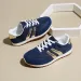Blue Sports Summer New Round Head Color Matching Sneakers Lace-up Soft Sole Anti-slip Wear-resistant Flat Shoes_vogvips.com
