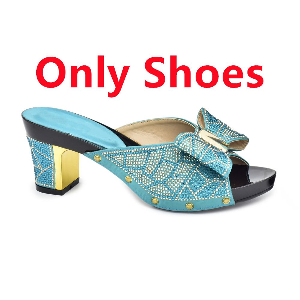 Party Outside The To Wear A Bow Tied Chunky Sandals Diamond Patterned Hand Party Shoe Bag Set_vogvips.com