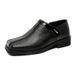 ShoeVault Slip-On Thick-Soled 2025 New Leather Derby Business Casual Square-Toed Stylish Height-Increasing Men's Shoes_vogvips.com