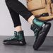 Men's Winter Snow Boots With Fleece Lining - Thick Sole Slip-On Casual Shoes For Teens & Adults - Waterproof High-Top Warm Boots_vogvips.com