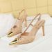 Elegant Satin Pointed-Toe High Heels With Bow Detail - Women's Dress Shoes For Parties & Special Occasions Back Strap Single Shoes_vogvips.com