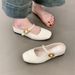 Lan Cabinet Version ~ Square Hidden Heel Half Slippers For Women With One Strap, Shallow Mouth, Soft Leather, Versatile_vogvips.com