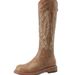Embroidered Western Cowboy 2025 Versatile Xinjiang Back Zipper Low Heel High Tube Over-the-Knee Riding Boots_vogvips.com