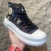 Authentic Product 1:1 INS Trend Fashion High-Top Canvas Shoes New Men's Versatile Thick-Soled Lace-Up Printed Mid-Top Casual Sneakers_vogvips.com