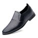 Men's Dress Low-top Lace-up Leather Shoes, Plaid Casual Leather Shoes, Loafers_vogvips.com