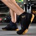 Men's Mesh Breathable Wrestling Boots, Mid-Top Fitness Sneakers Lightweight Lace Up Fighting Boxing Training Shoes_vogvips.com