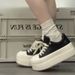 Hot-Selling Chunky Sole Shoes Platform White Sneakers For Women 2025 Spring New Height-Increasing Casual Shoes Versatile Sports Board Shoes_vogvips.com