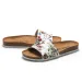 RUIZUSTOCK New Slippers Floral Print Single Strap Cork Footbed Slides White Botanical Pattern Casual Sandals_vogvips.com