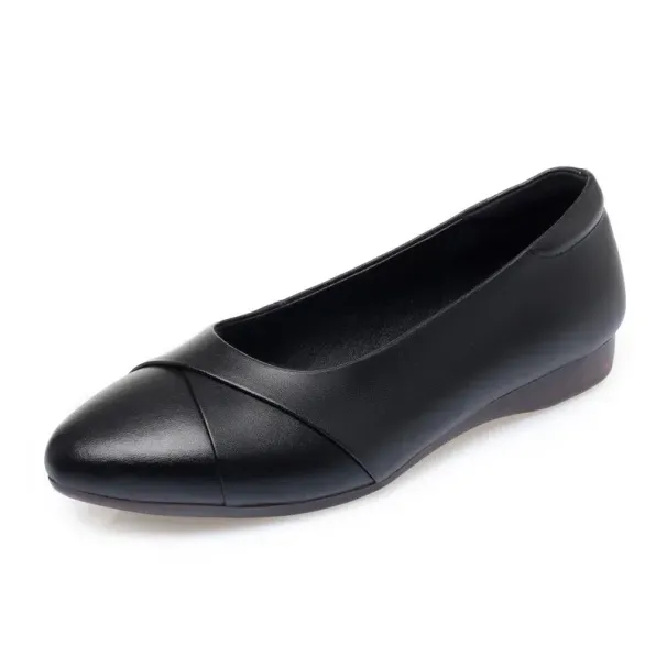 AIYUQI Women Loafer Spring Genuine Leather Casual Mother Comfortable Non-slip Large Size Ladies Flat Shoes_vogvips.com