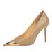 Women S High Heeled Stilettos With Heels And Shallow Pointed Metal Shoes_vogvips.com