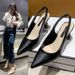 2025 Spring/Summer New Pointed High Heels Thin Heel Closed Toe Sandals Backless Shallow Mouth Single Shoes Women_vogvips.com