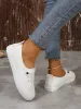 Spring Summer Fashion New Mesh Breathable Round Toe Shallow Mouth Casual And Comfortable Flat Walking Shoes Sneakers_vogvips.com