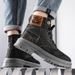 European Warm Series Large Size 48 Men's 2025 New Mid-Top Denim Casual Versatile Work Shoes Martin Boots_vogvips.com