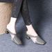 Cross-border Summer Square-toed Stylish Chunky-heeled Versatile Mid-heel Iron-tipped Comfortable Soft Leather Closed-toe_vogvips.com