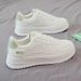 Women's Thick-Soled White Sneakers 2024 Spring New Popular Versatile Height-Increasing Board For Students Casual Sports_vogvips.com
