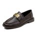 Flat-soled Small Shoes, Soft Leather Professional Loafers, Vintage British Style, Large Size Women's Shoes 35-42 D_vogvips.com